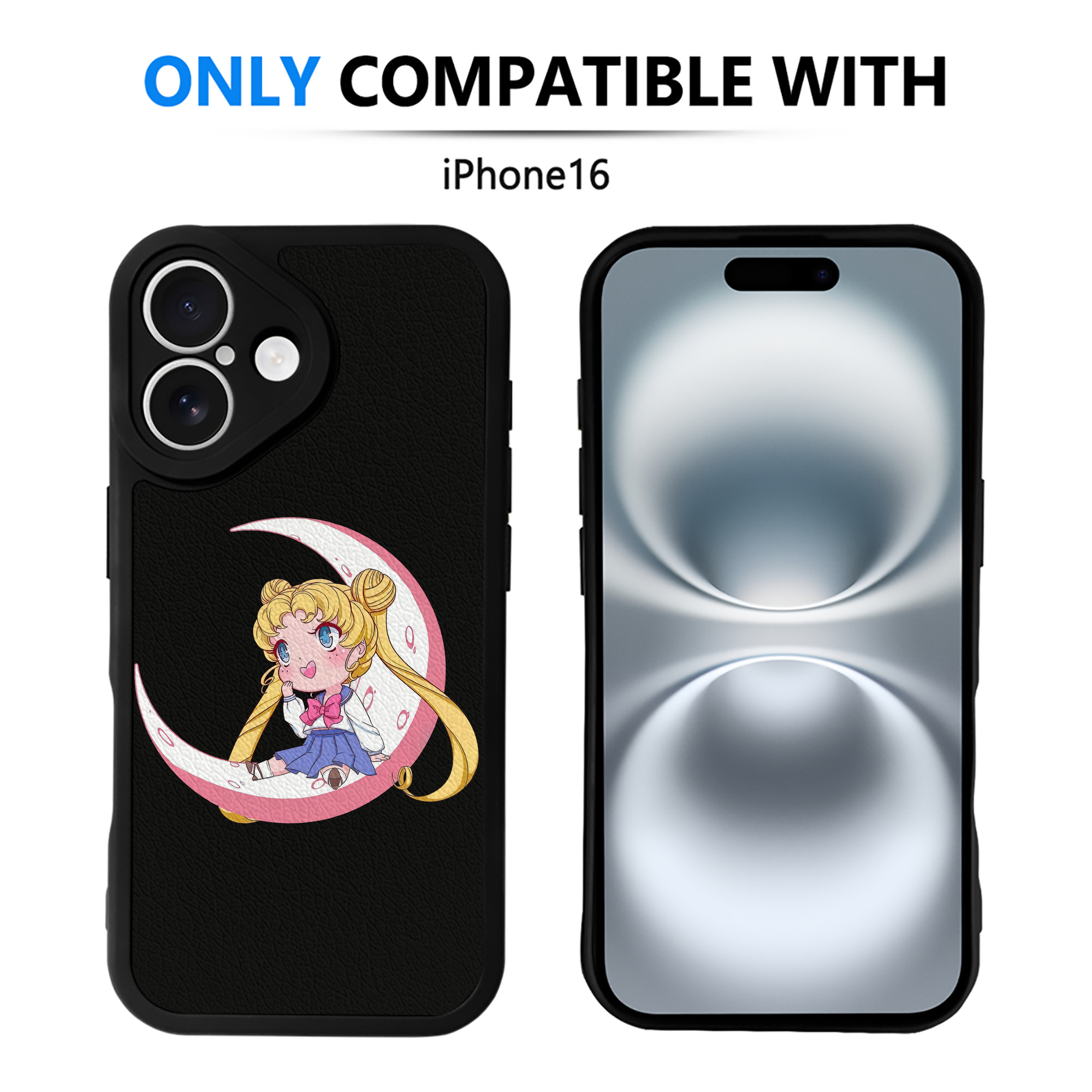 （画像用） 美少女戦士セーラームーン 愛野 美奈子 あいの みなこ Sailor Moon Aino Minako 【iPhone 16シリーズ対応】シリコンスマホケース（レザー調） 材質：シリコン